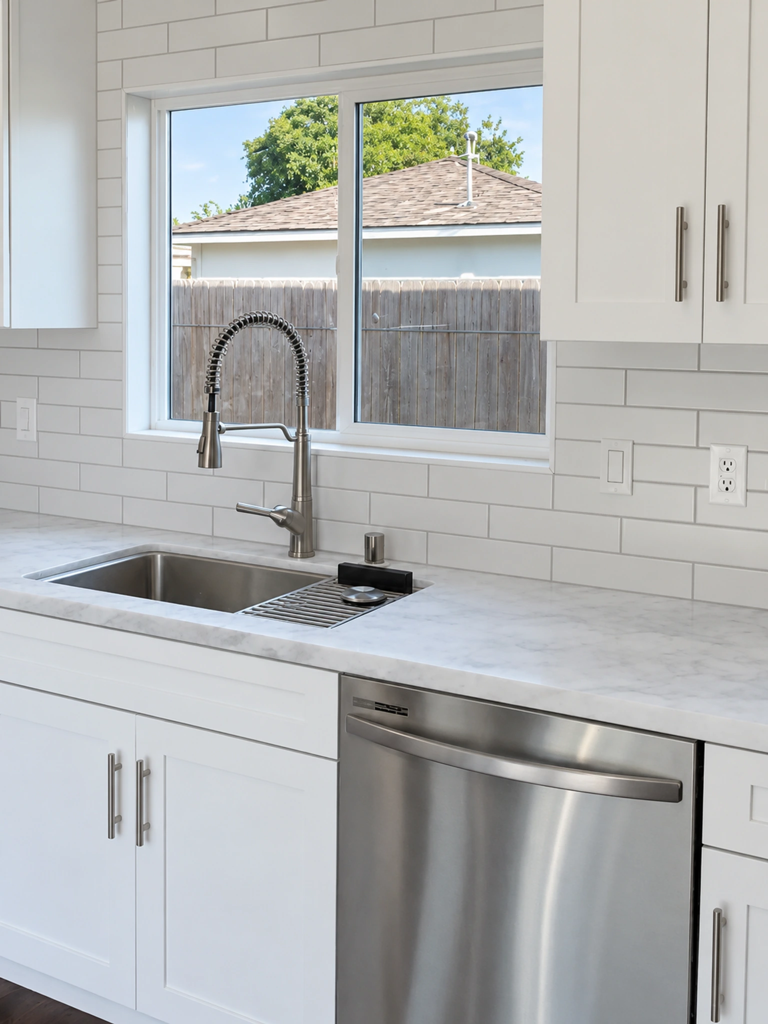 The finished kitchen of a detached ADU in Garden Grove, designed and built by Avorino