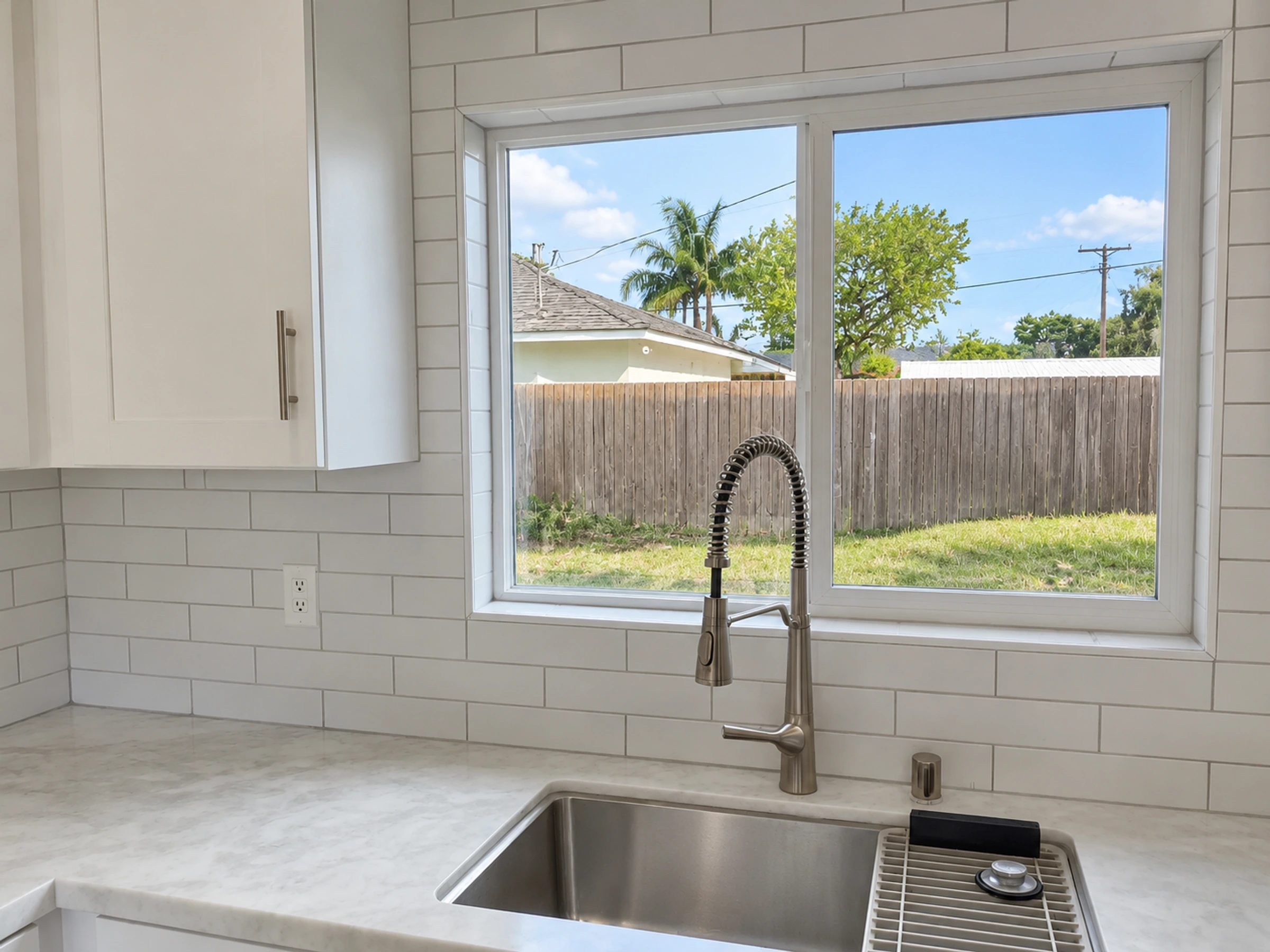 The finished kitchen. Detached ADU, Garden Grove, designed and built by Avorino.