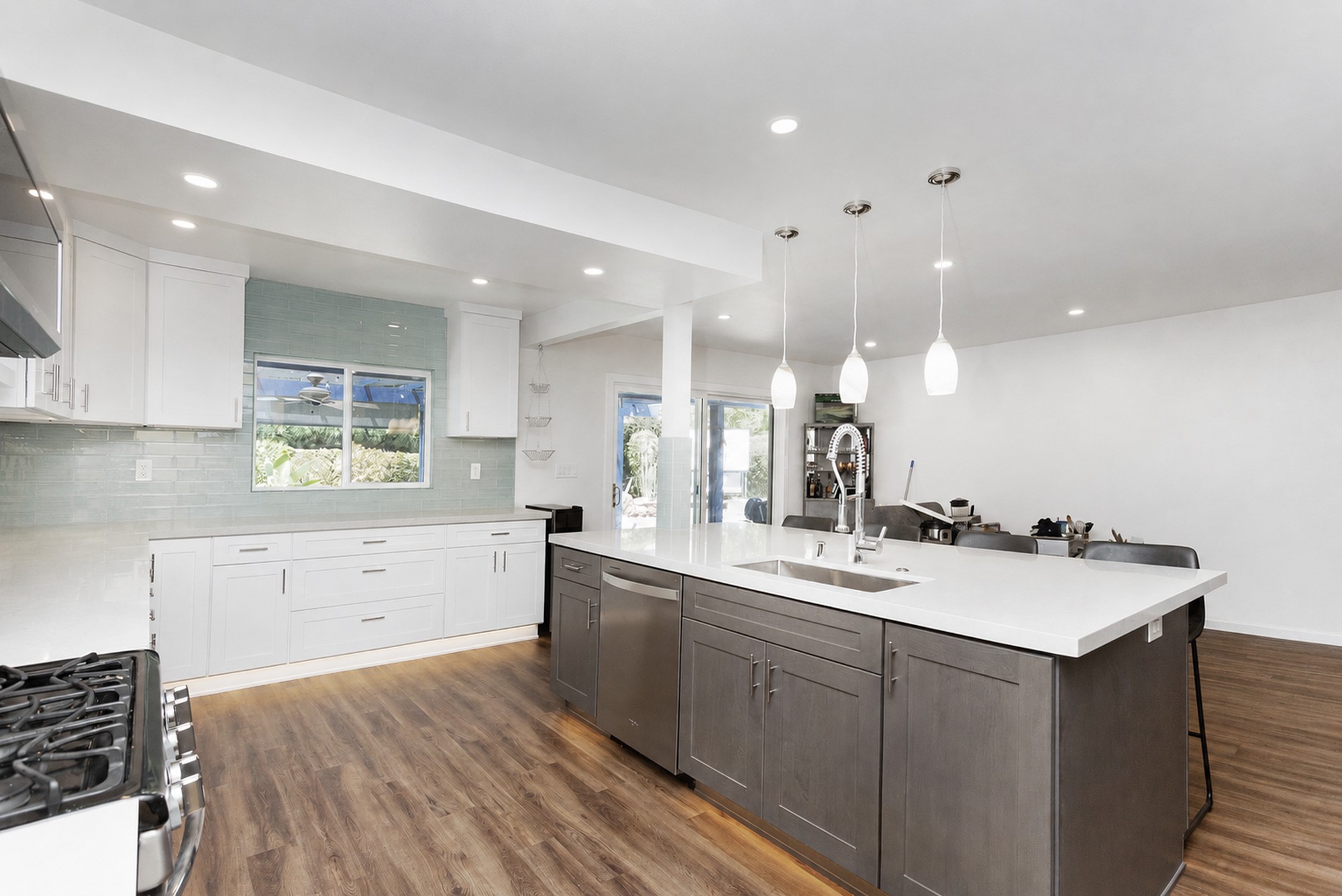 Open-concept kitchen remodel, Orange — Avorino