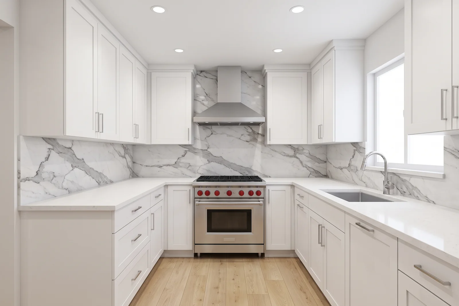 Kitchen as rendered by Avorino before construction — Detached ADU, Buena Park