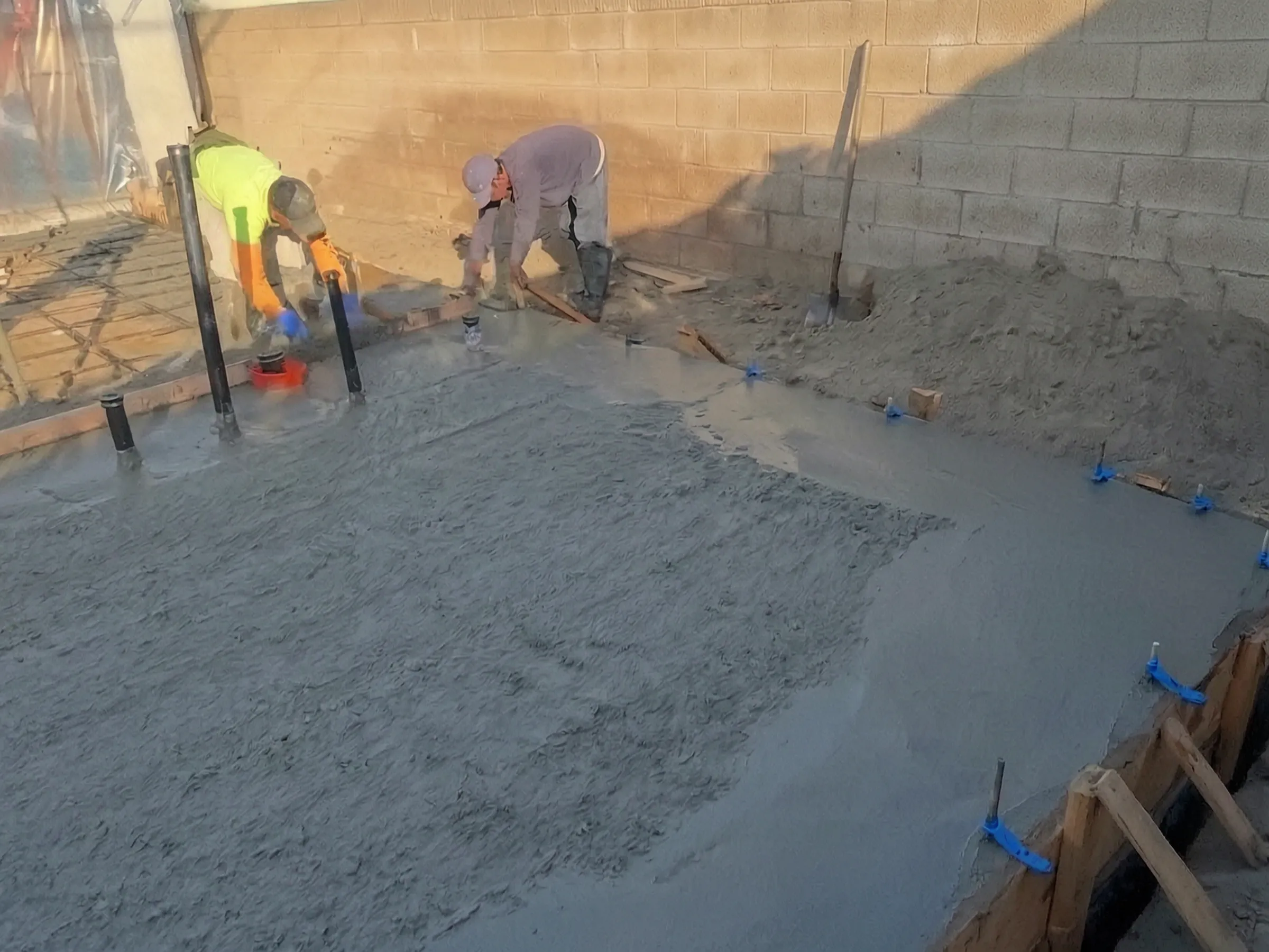 The pour. Detached ADU, Garden Grove, designed and built by Avorino.
