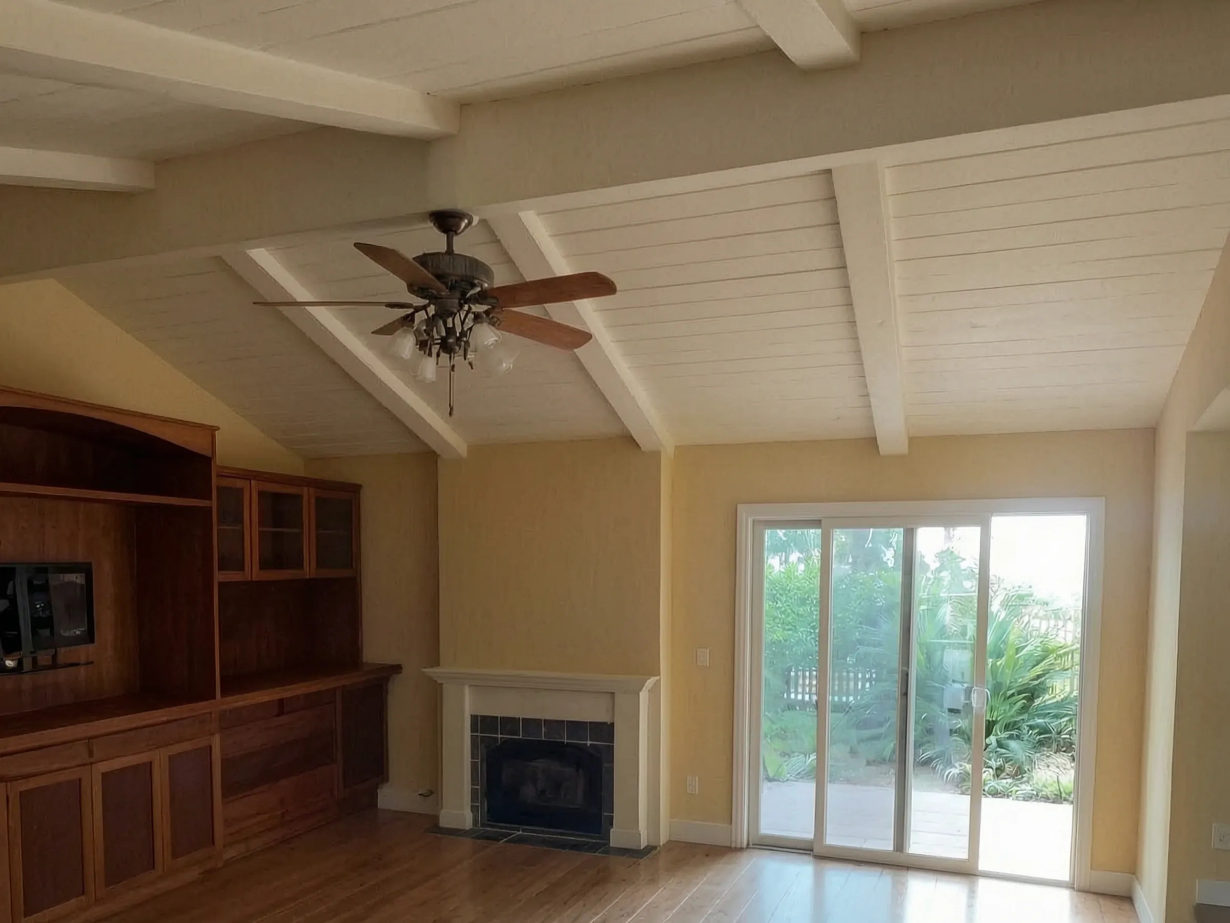 The living room before the remodel. Whole-home remodel, Laguna Niguel, built by Avorino.