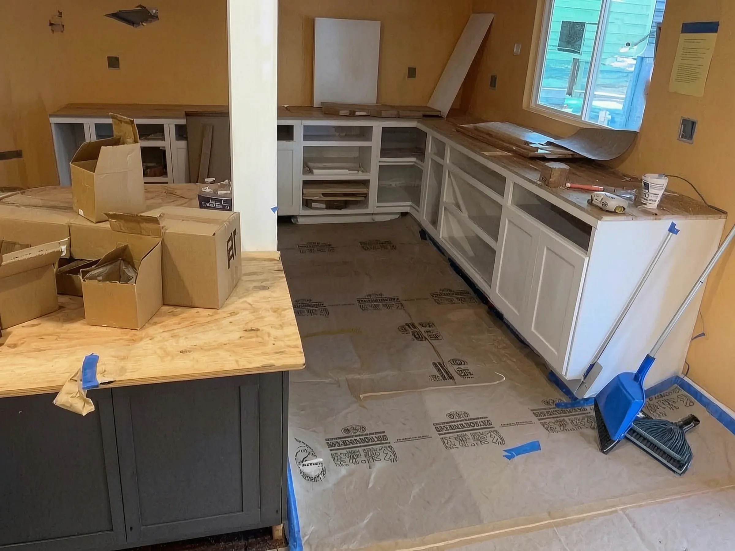 New cabinets set. Kitchen remodel, Orange, by Avorino.